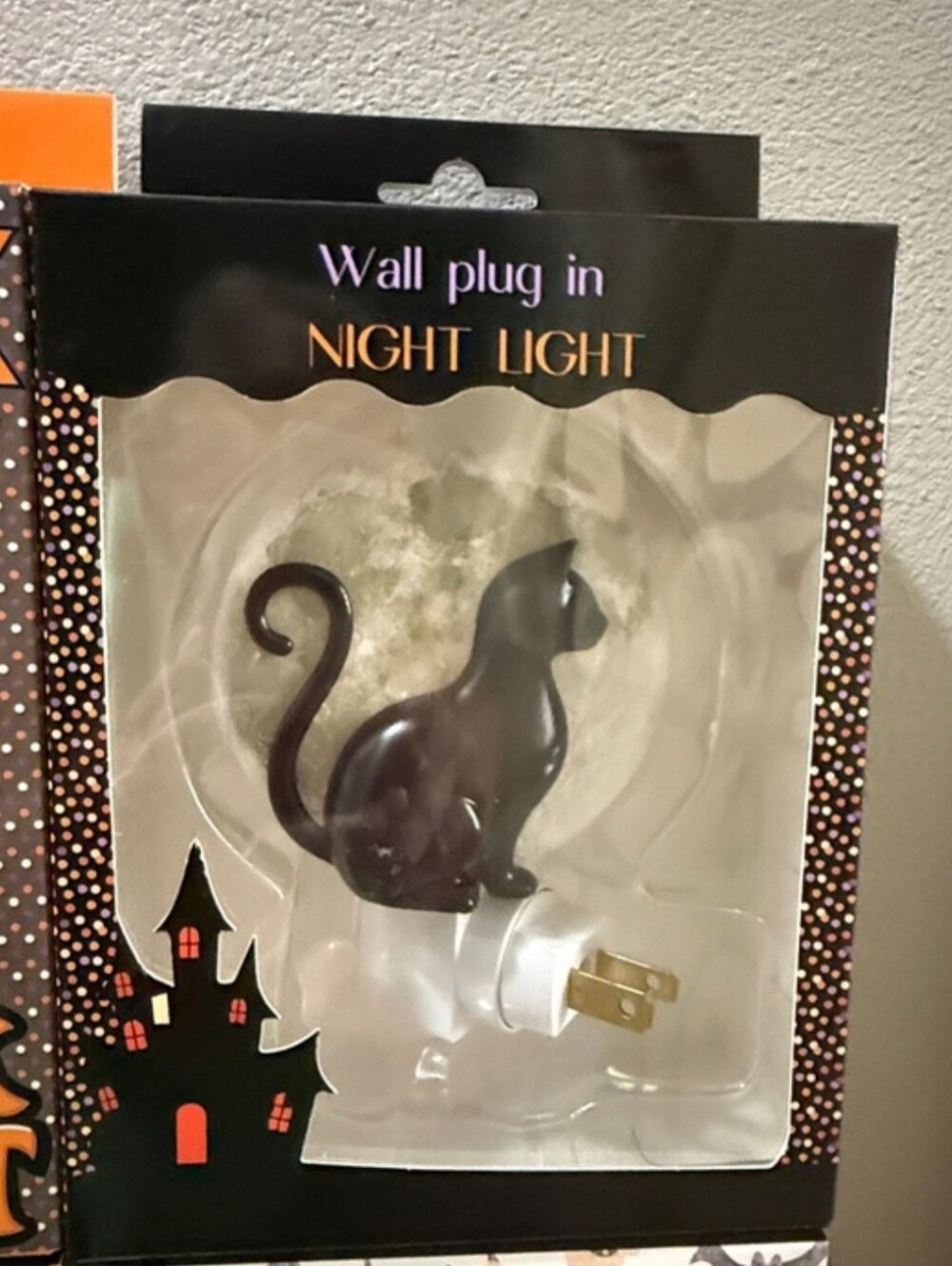 Black Cat Halloween Plug-In Night Light